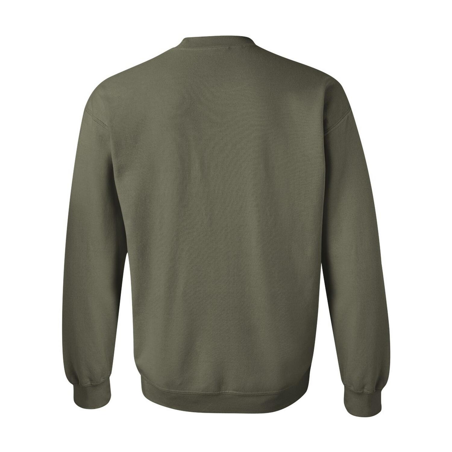 Felpa Girocollo Adulto Unisex Gildan Verde Militare 2/3
