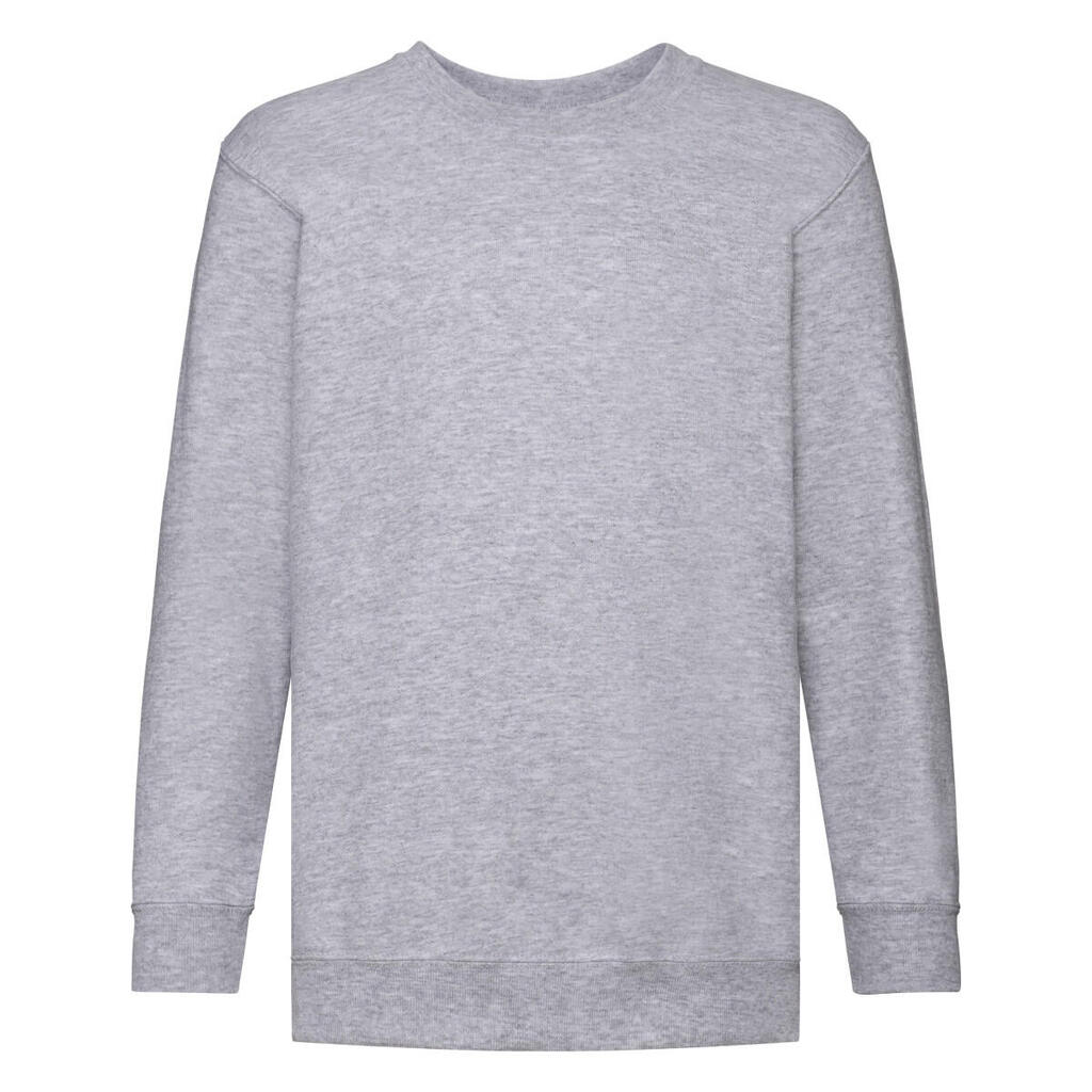 Childrens/Kids Classic Plain Setin Sweatshirt (Heather Grey)