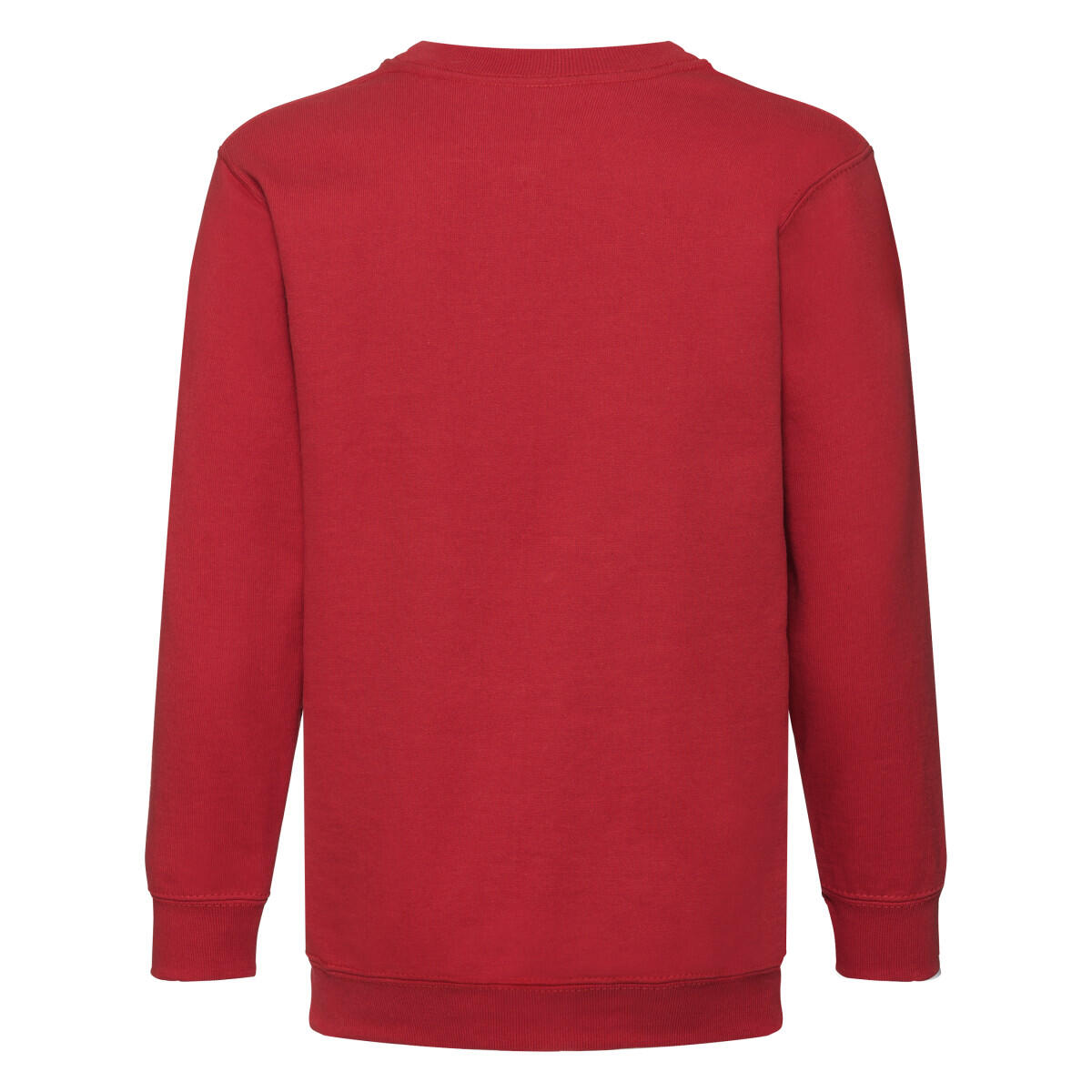 Felpa A Giro Bambini Fruit Of The Loom Classic Rosso 2/3