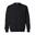 Unisex Adult Sweatshirt met Zware Mouwenhals (Zwart)