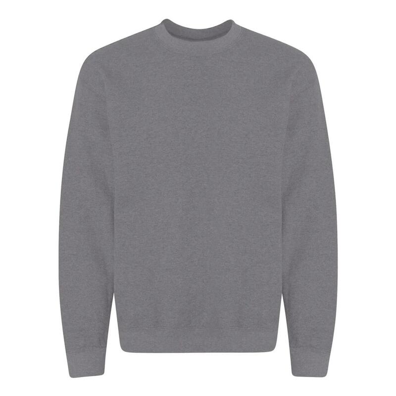 Unisex Adult Sweatshirt met Zware Mouwenhals (Grafiet Heide)