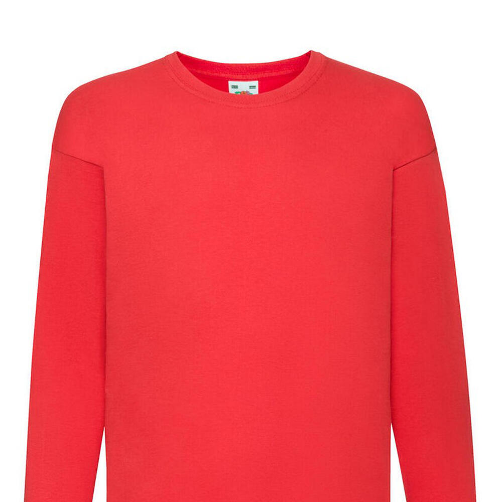 Camiseta Valueweight Lisos de Manga Larga para Niños/Niñas Rojo 2/2