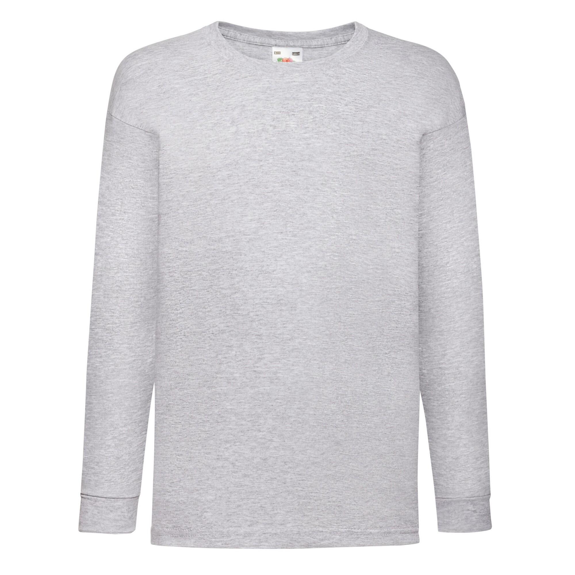 Fruit Of The Loom - Tshirt Valueweight Enfant (gris) - T-shirt Manches Longues - Gris - Decathlon