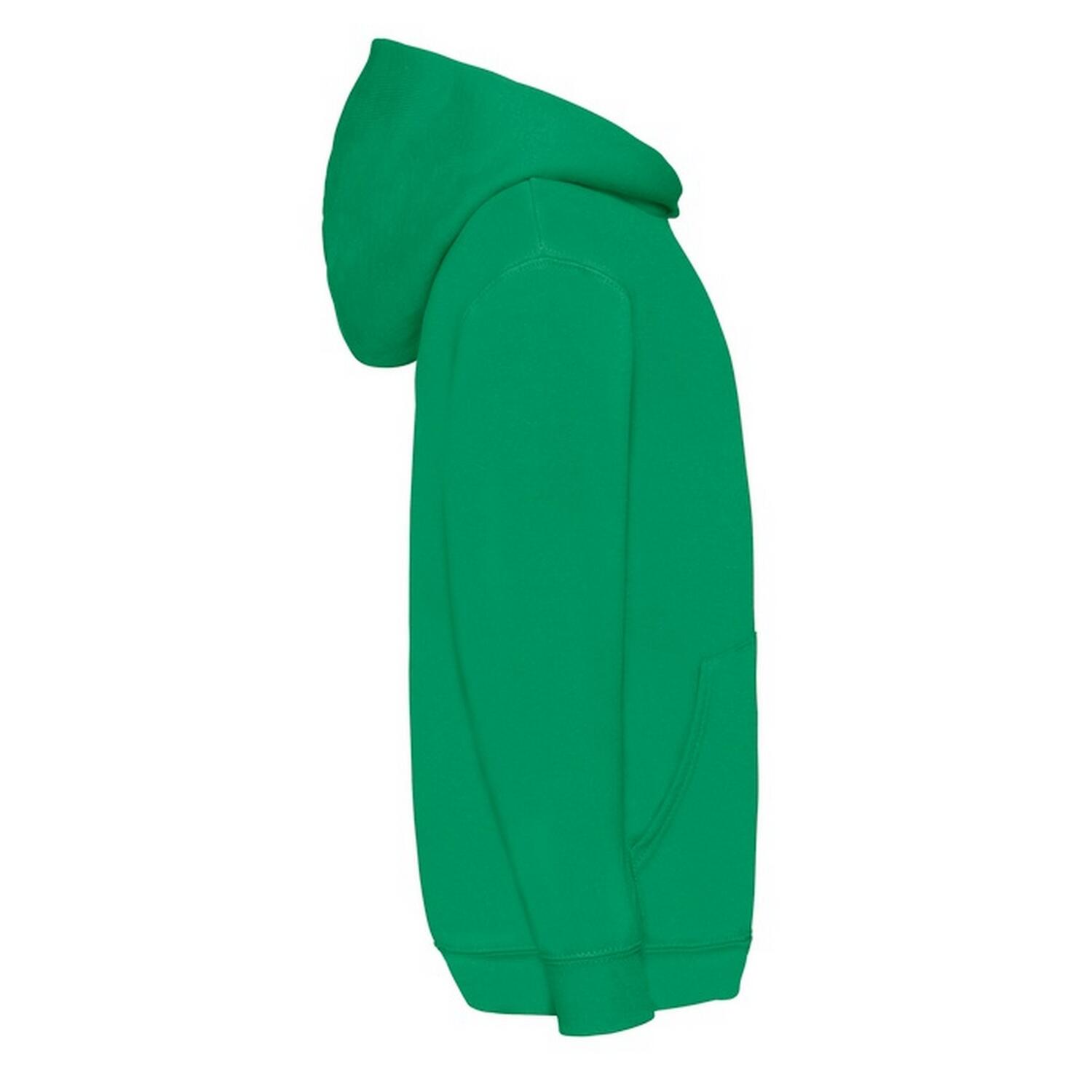 Felpa Con Cappuccio Bambini Fruit Of The Loom Classic Verde Kelly 3/3