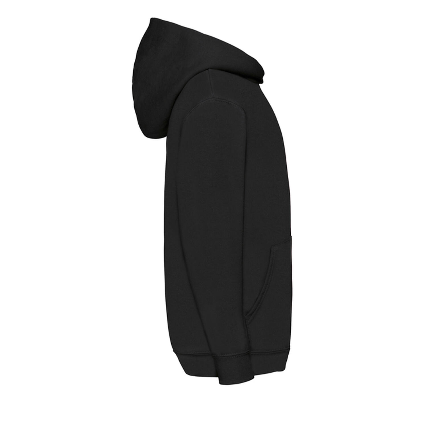 Felpa Con Cappuccio Bambini Fruit Of The Loom Nero 3/3