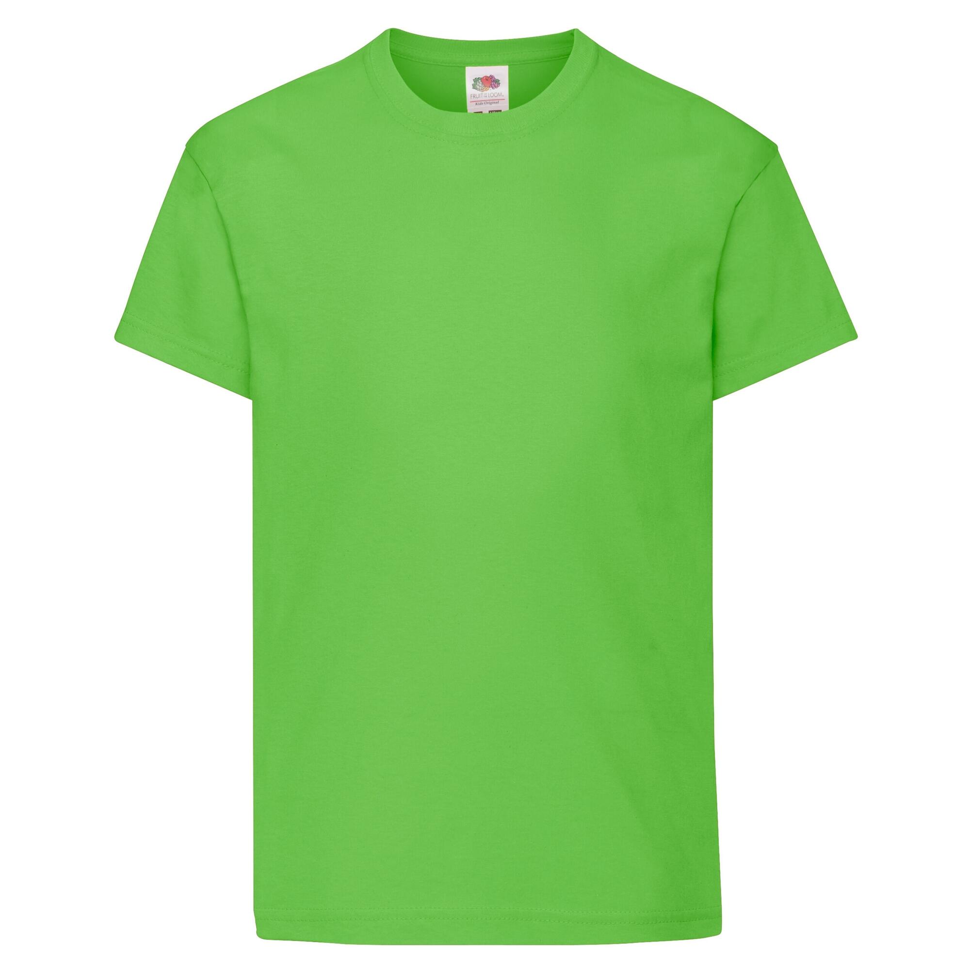 Fruit Of The Loom - Tshirt Original Enfant (vert Citron) - T-shirt Manches Courtes - Jaune|vert - Decathlon
