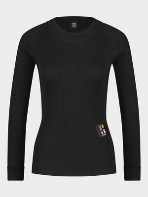 Thermoshirt met lange mouwen dames pro zwart