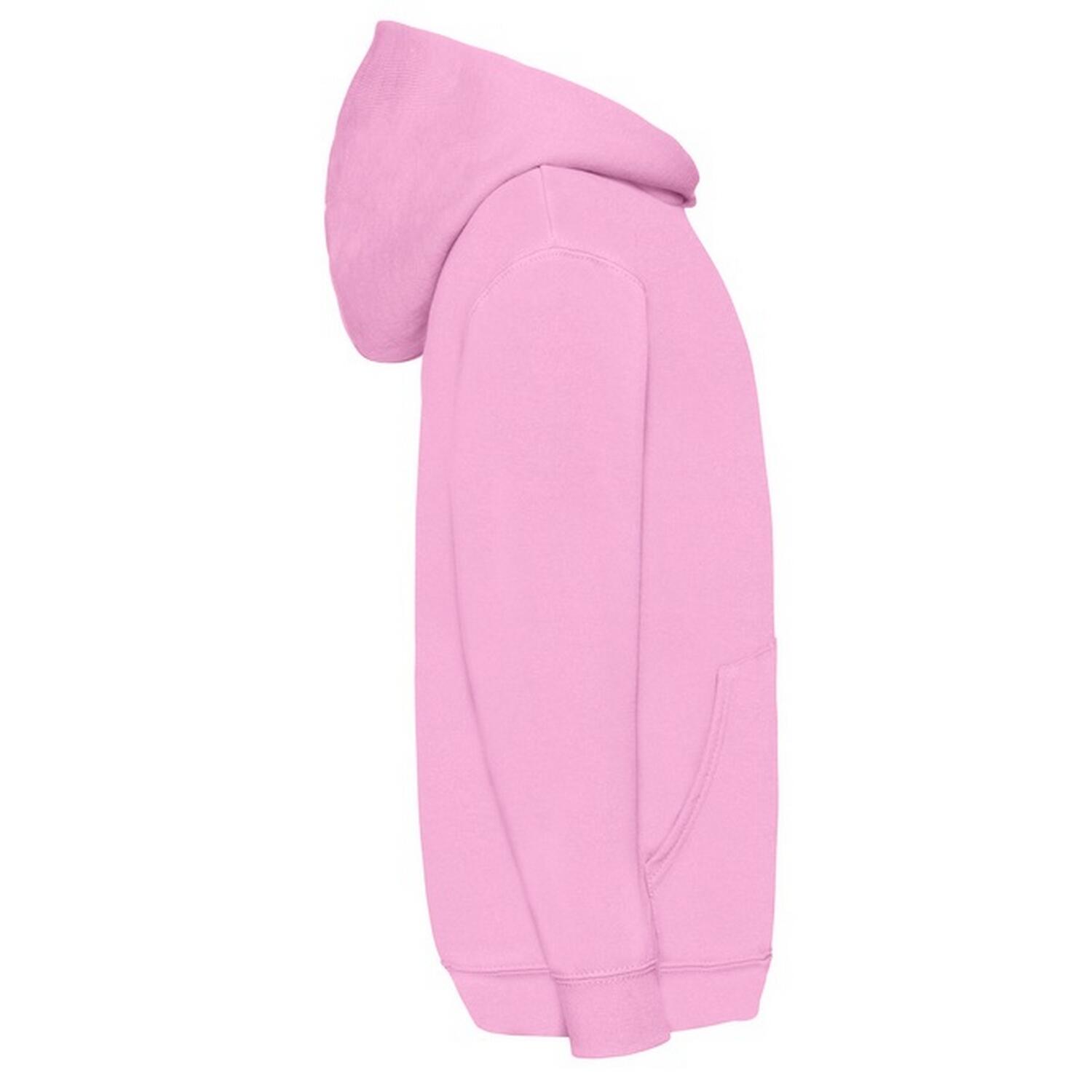 Felpa Con Cappuccio Bambini Fruit Of The Loom Classic Rosa Chiaro 3/3