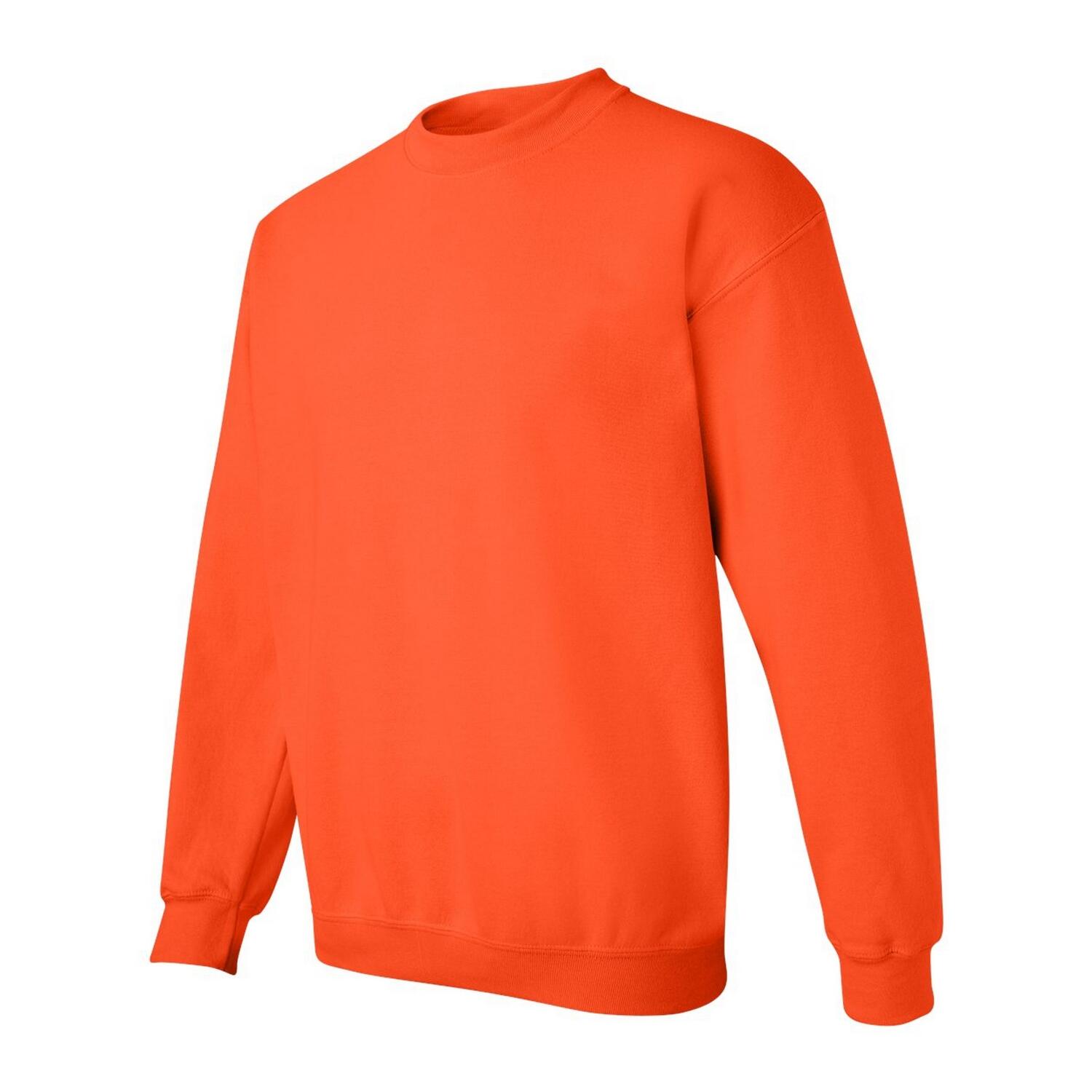 Unisex Adult Sweatshirt met Zware Mouwenhals (Oranje) 3/3
