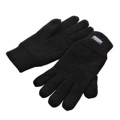 Uniseks thinsulate gevoerde handschoenen voor volwassenen (zwart)