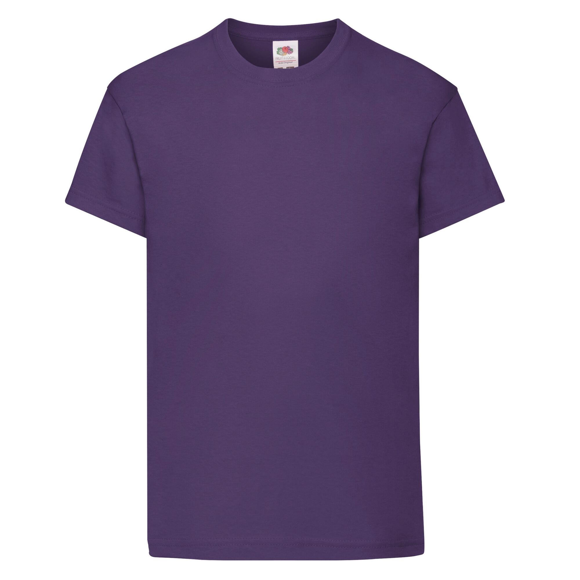 Fruit Of The Loom - Tshirt Original Enfant (violet) - T-shirt Manches Courtes - Violet - Decathlon