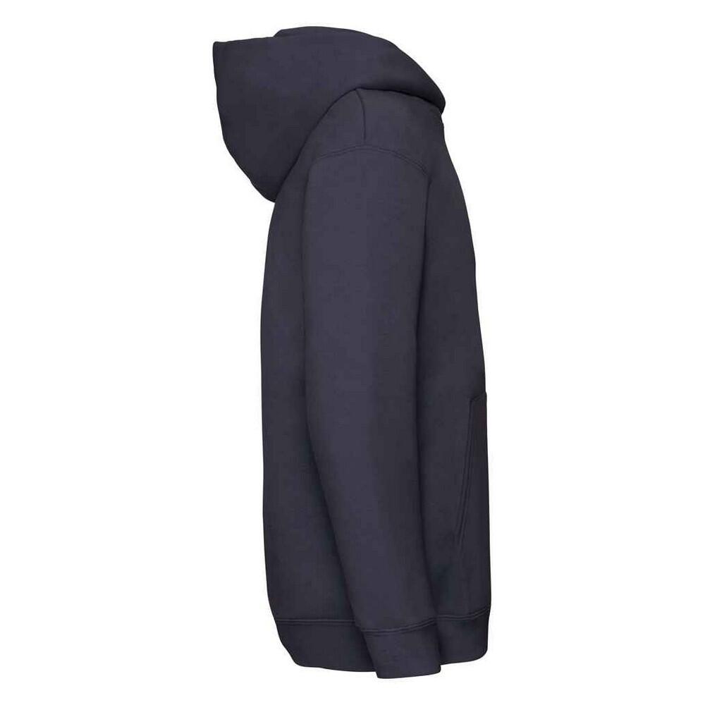 Felpa Con Cappuccio Bambini Fruit Of The Loom Premium Blu Scuro 3/3