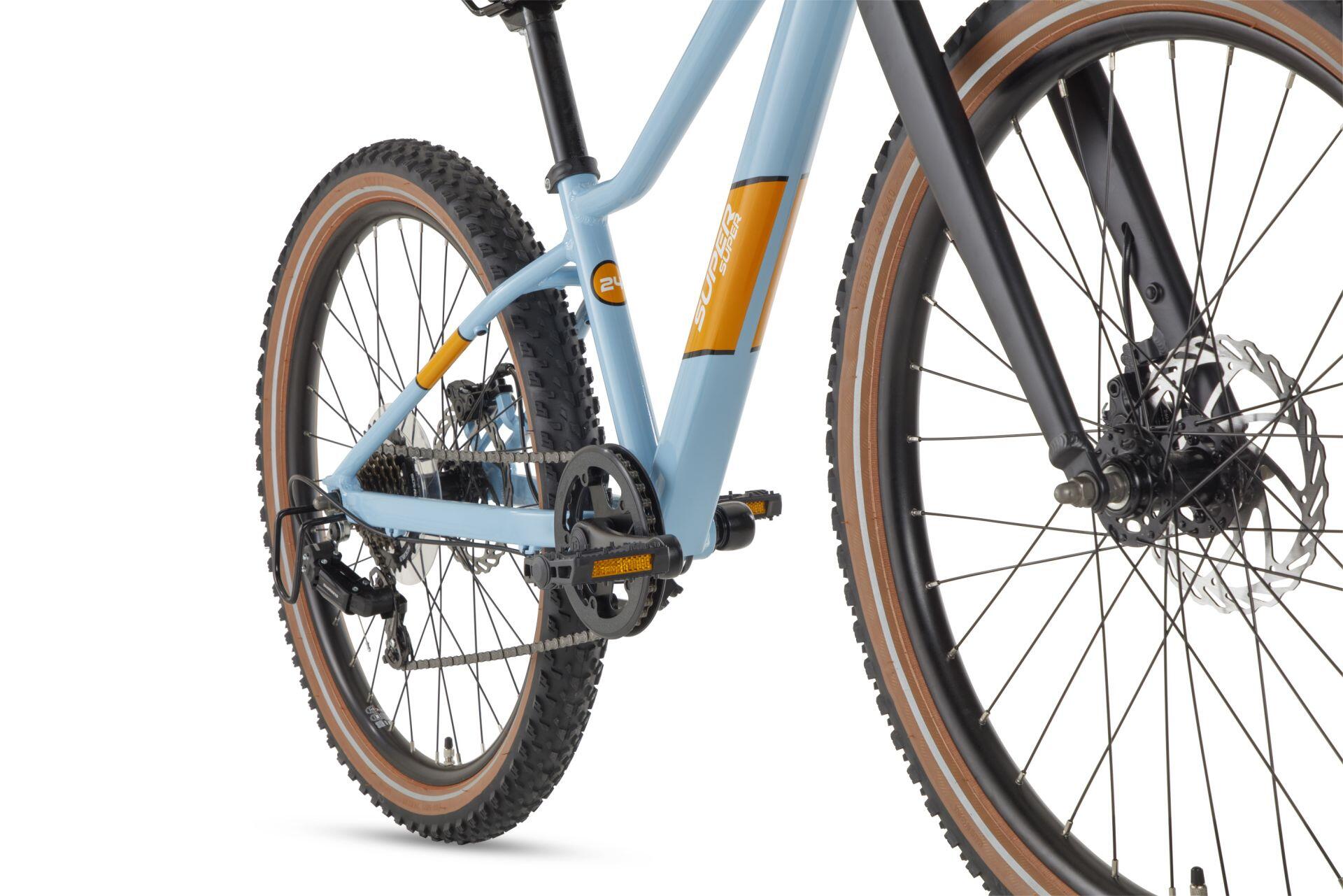 SuperSuper Xplore Mountain Bike per bambini 24 pollici - 7 marce - Blu 3/6