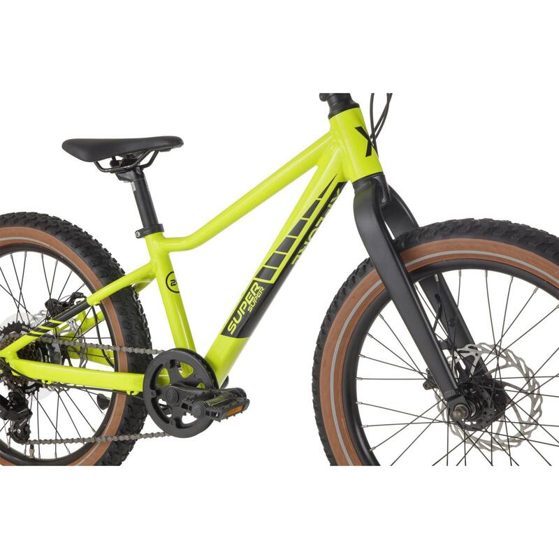 VTT pour enfants SuperSuper Xplore - 20 pouces - 7 vitesses - Jaune/Vert