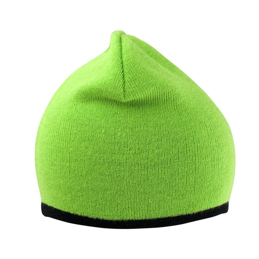 Soft Touch Cuffless Beanie (Lime/Black)