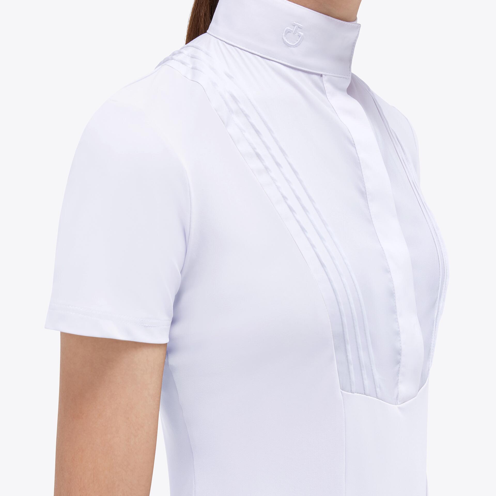 CAVALLERIA TOSCANA Cavalleria Toscana Young Rider Jersey Wedstrijd Shirt With Bib Wit