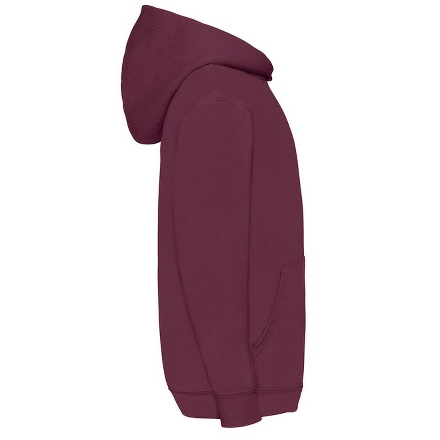 Felpa Con Cappuccio Bambini Fruit Of The Loom Classic Borgogna 3/3