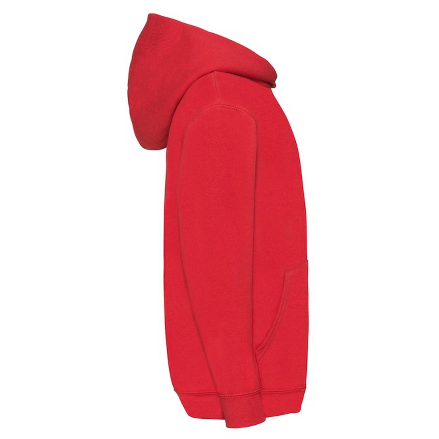 Felpa Con Cappuccio Bambini Fruit Of The Loom Classic Rosso 3/3