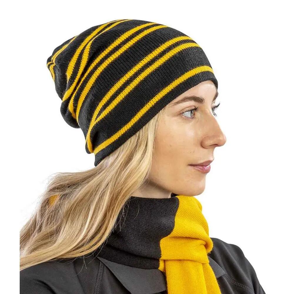 Team Stripe Reversible Beanie (Gold/Black)