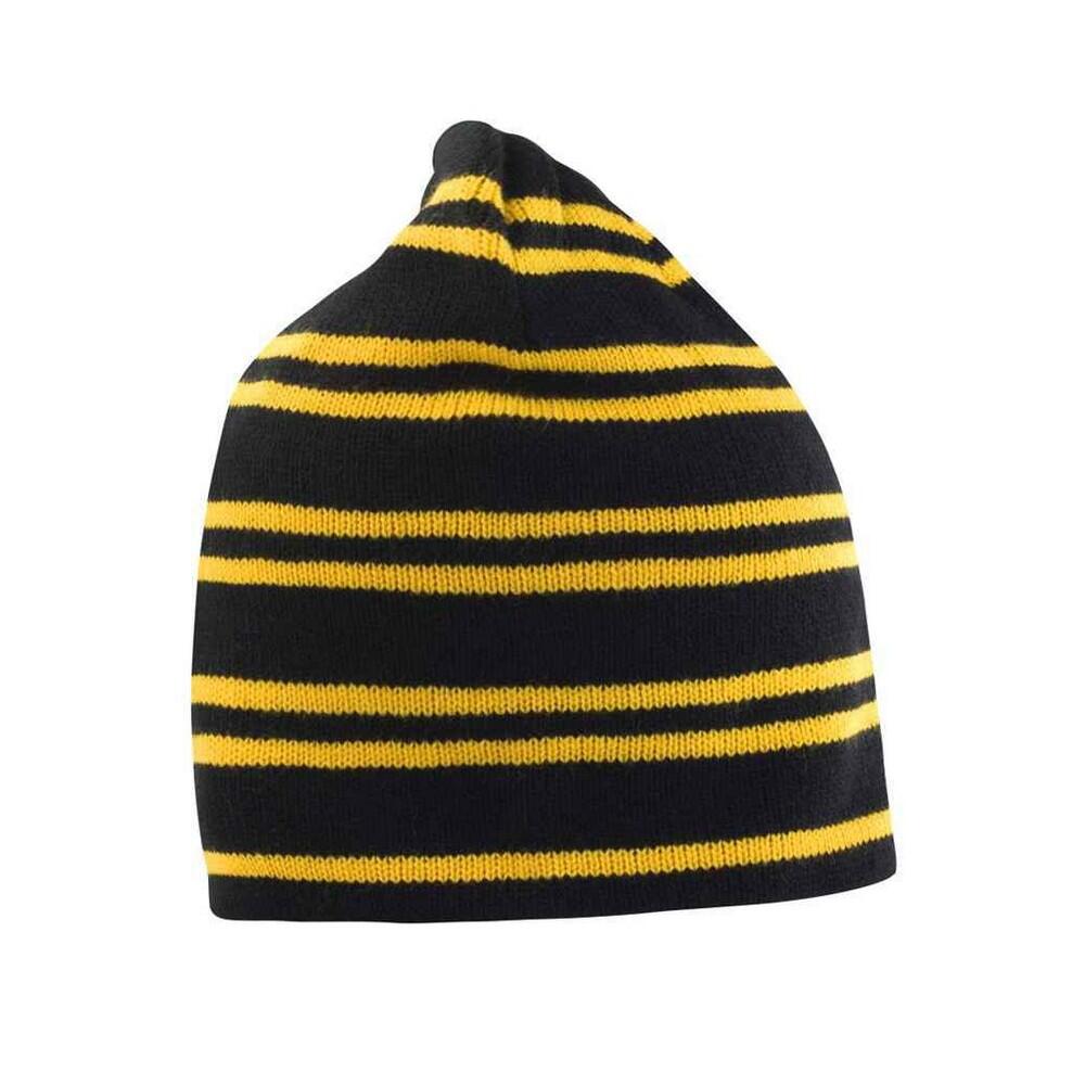 RESULT WINTER ESSENTIALS Team Stripe Omkeerbare Beanie (Goud/Zwart)