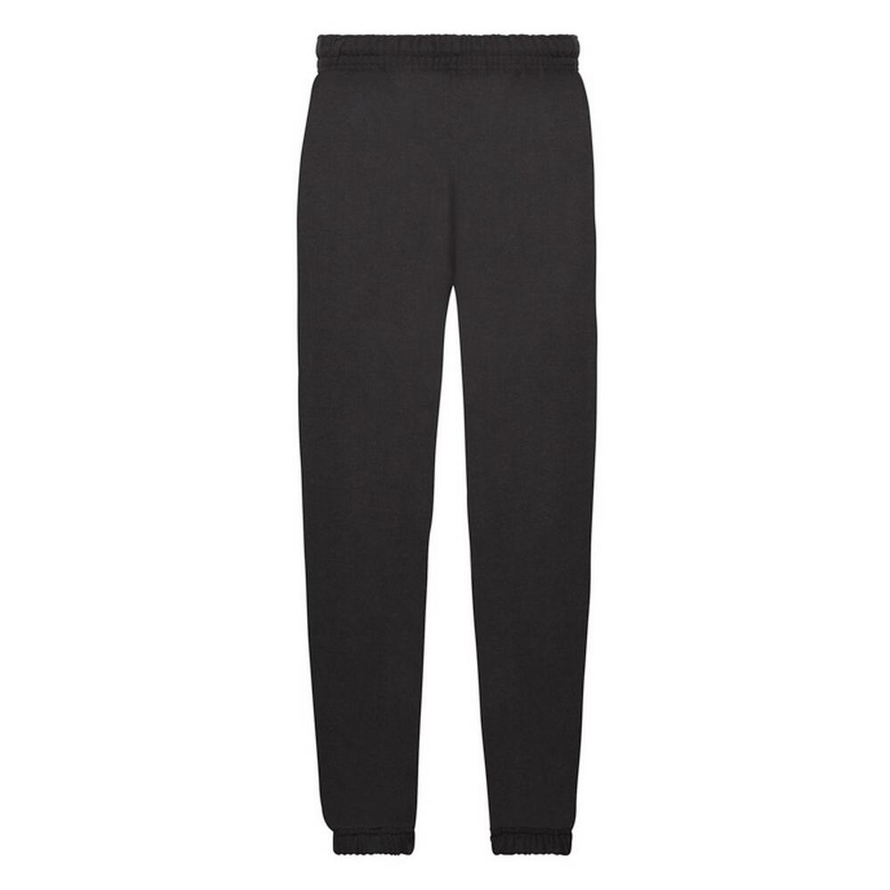 Childrens/Kids Classic Elasticated Cuff Jogging Bottoms (Black)