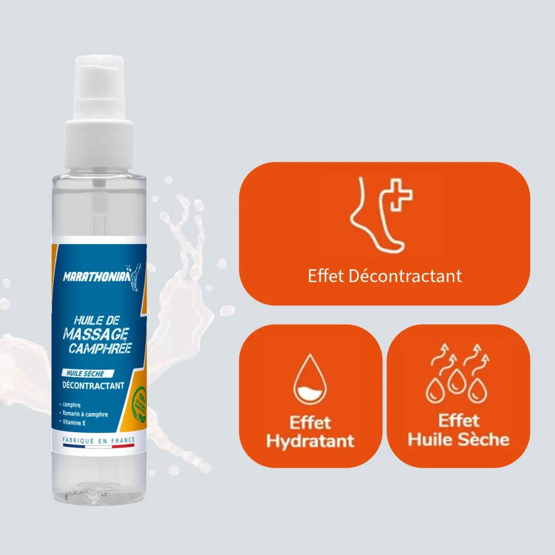 Huile de massage camphrée | Préparation et récupération musculaire | 100 ml 2/3