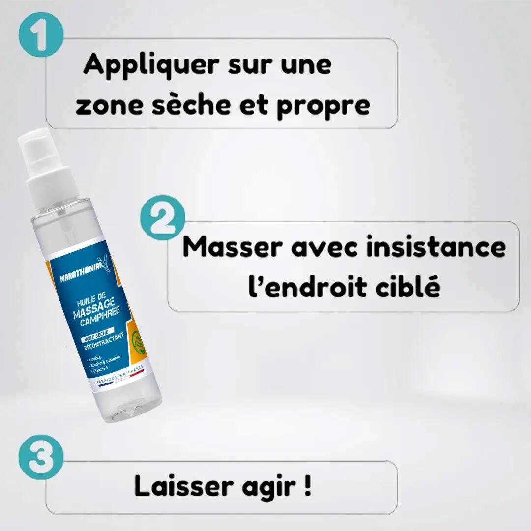 Huile de massage camphrée | Préparation et récupération musculaire | 100 ml 3/3