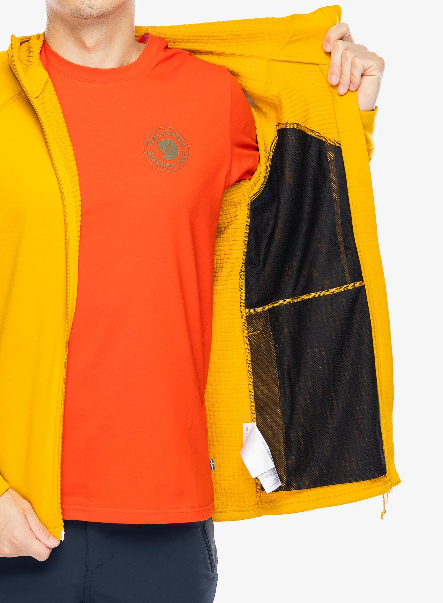Polar męski Fjallraven Abisko Grid Fleece Hoodie 4/7