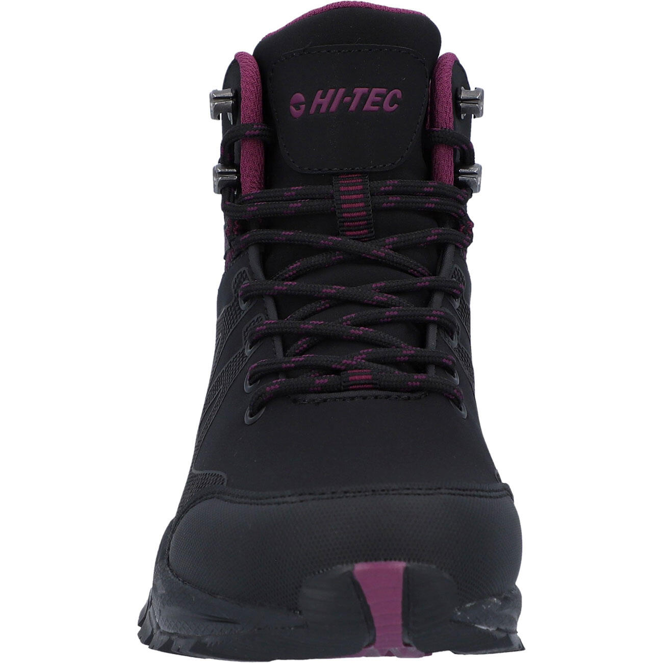 HI-TEC Hi-Tec Jackdaw Mid Wp Womens Wandelschoenen Hoge Hiel ZWART/BORDEAUXROOD 3/7