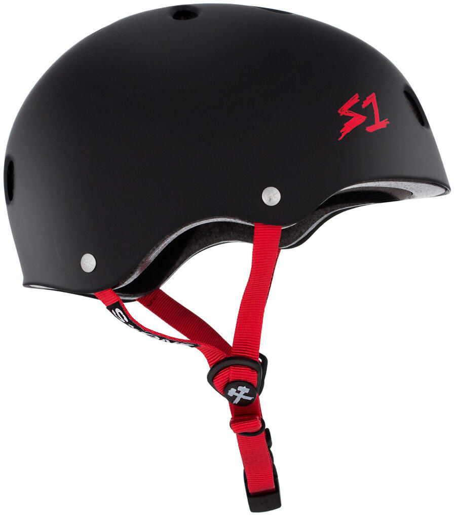 Casco - Lifer - Nero opaco - Cinturini rossi - Taglia S - S ONE 4/4