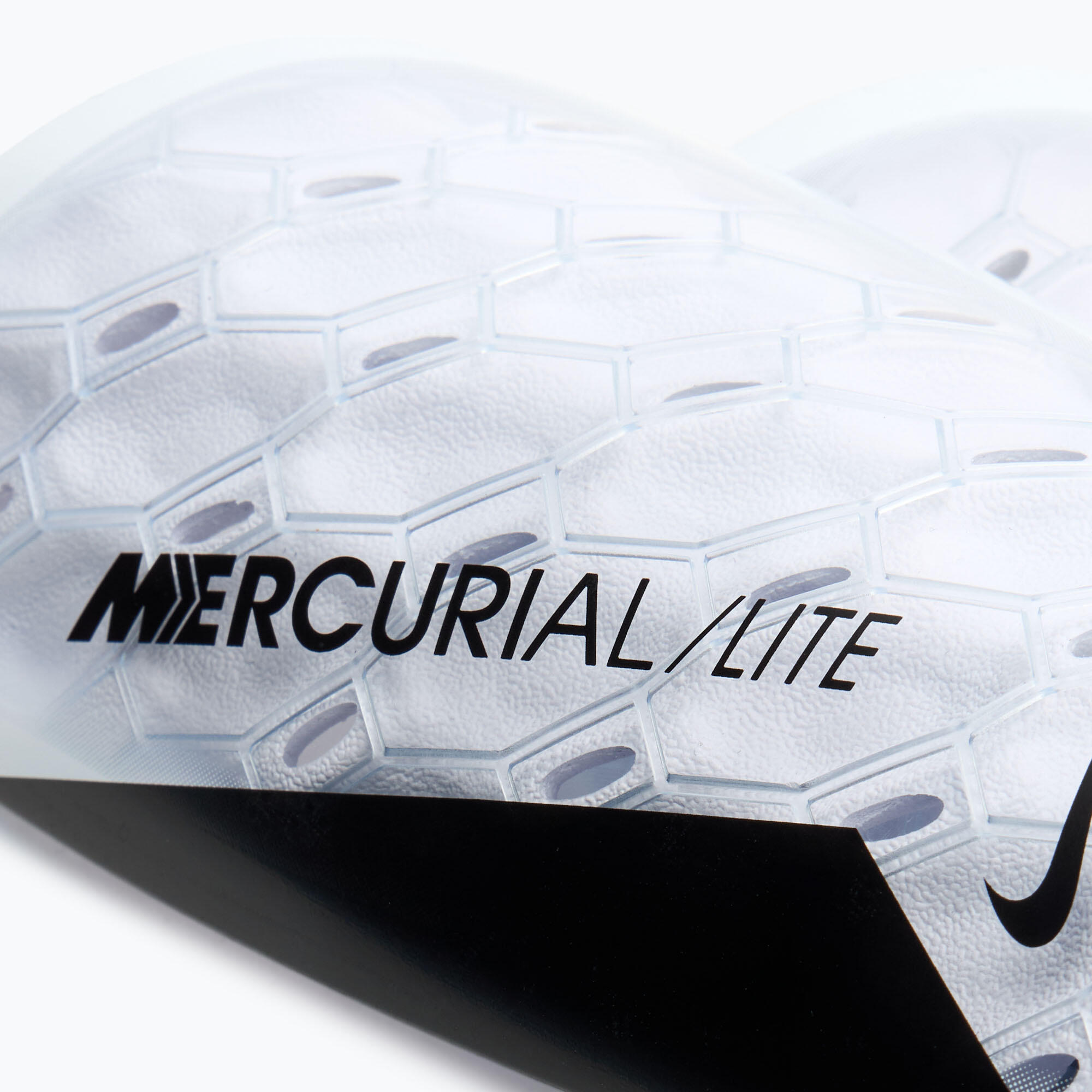 Mercurial Lite Voetbal Scheenbeschermers voor volwassenen (Wit, Zwart) 4/5