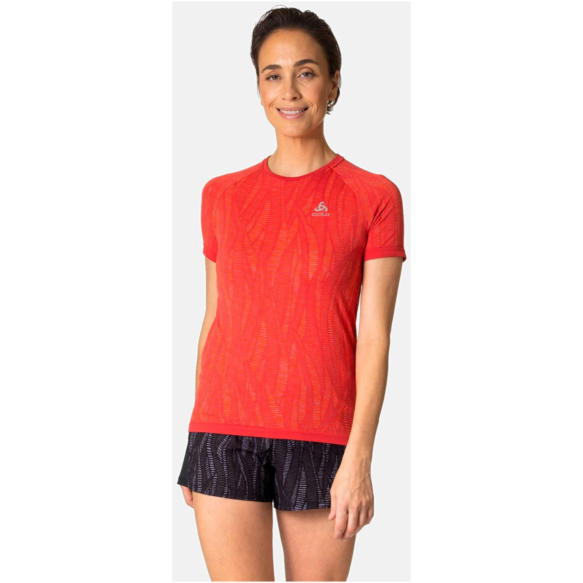T-shirt Technique Rouge Femme Odlo Zeroweight 3/6