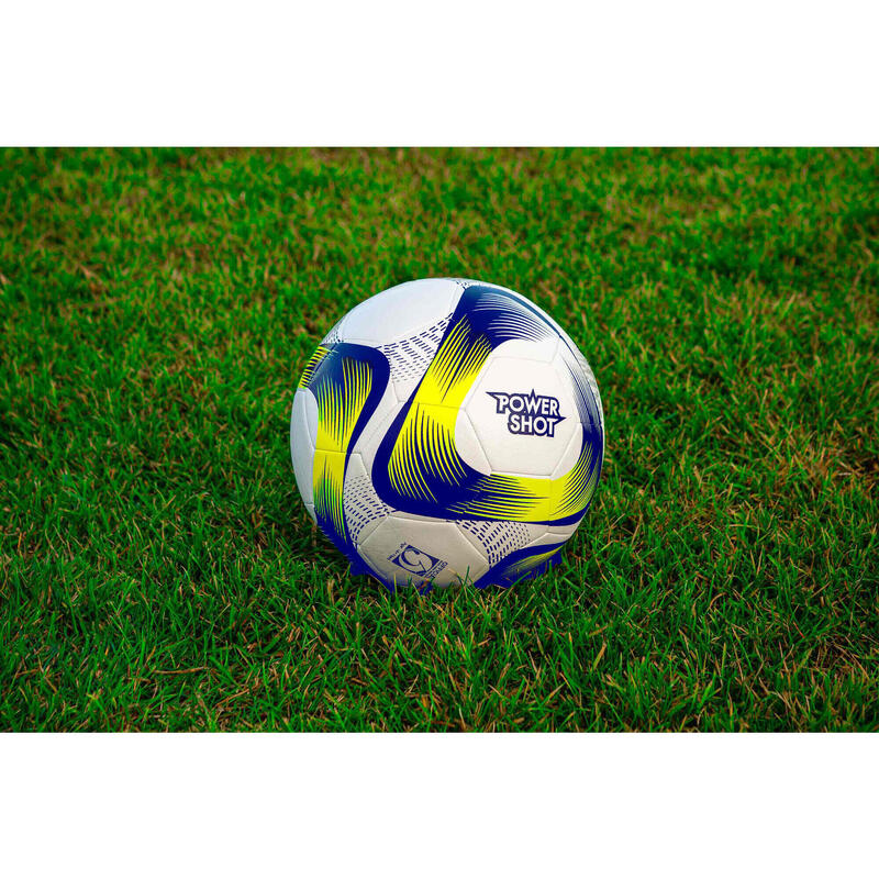 Ballon de football jaune et bleu - taille 4