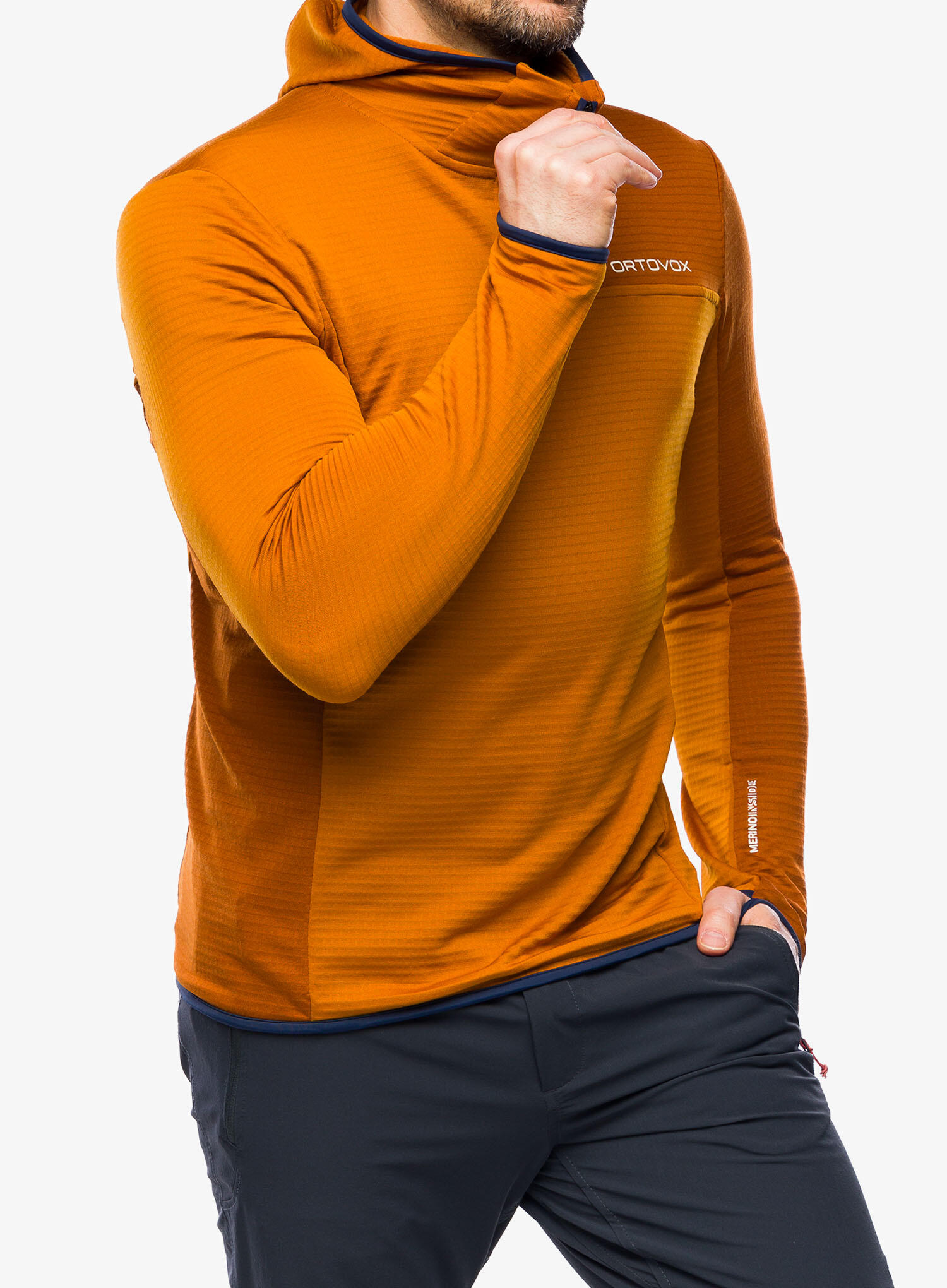 Bluza z kapturem męska Ortovox Fleece Light Grid ZN Hoody 3/7
