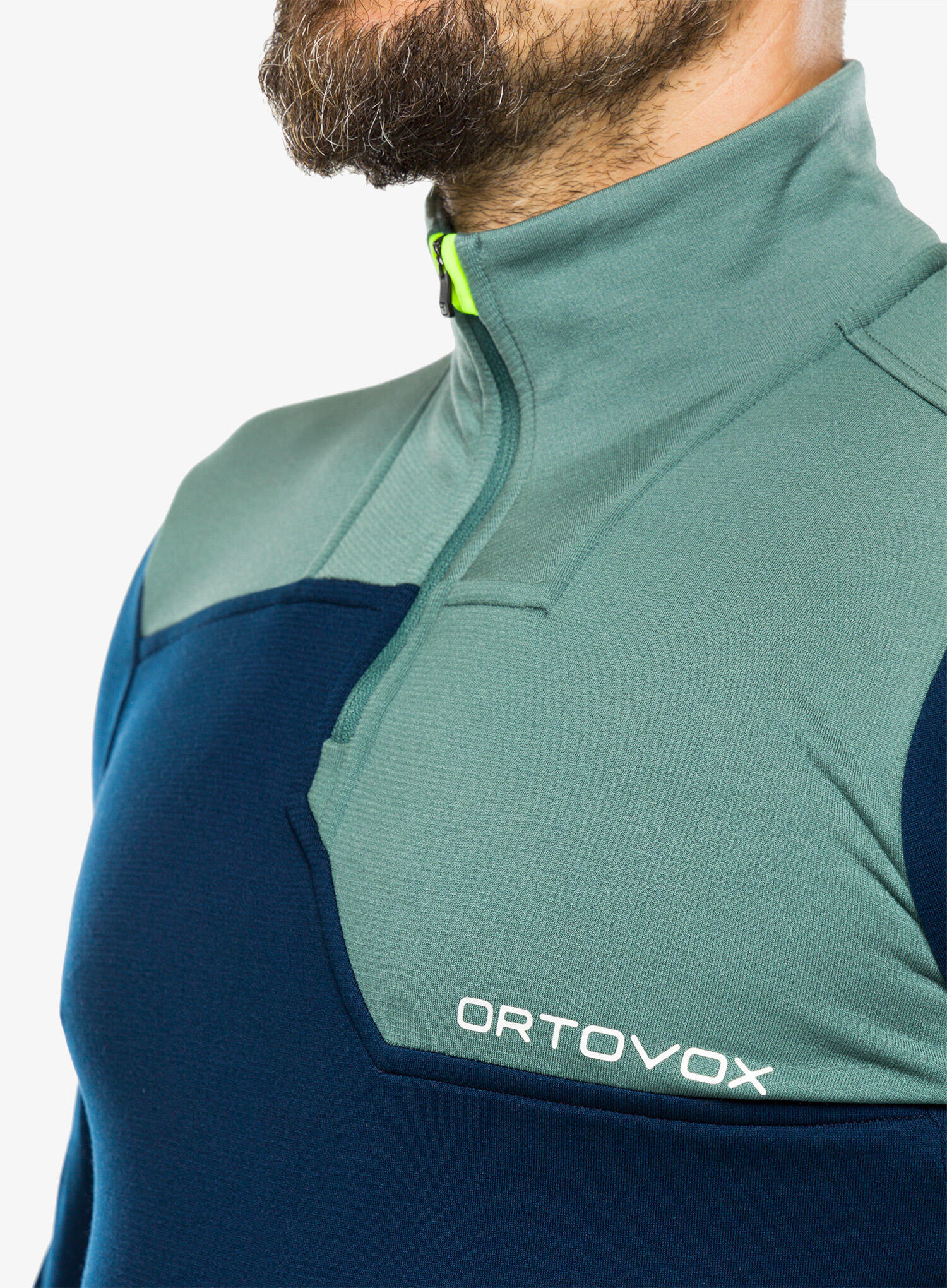 Bluza termiczna męska Ortovox Fleece Light Zip Neck 5/7