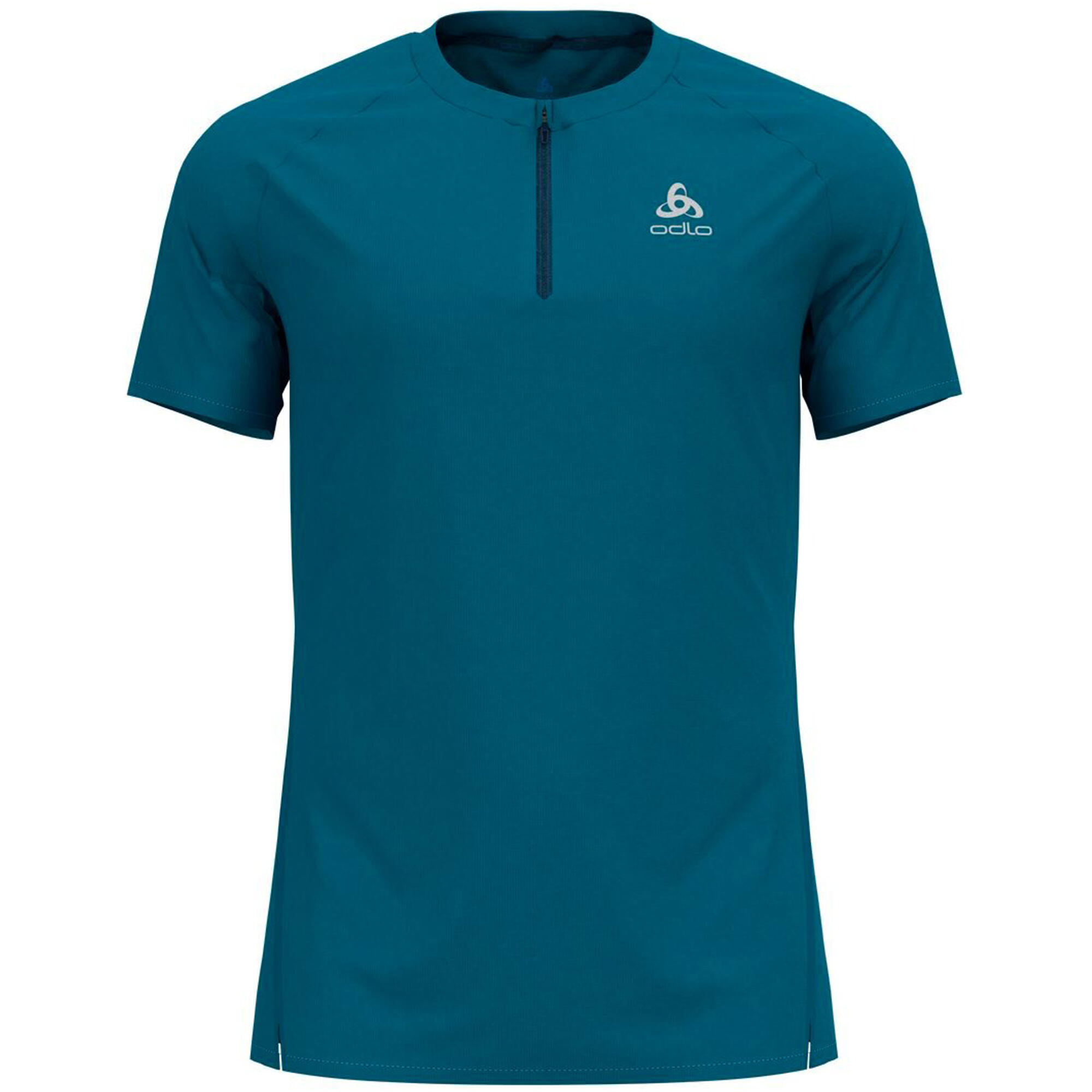 Koszulka do biegania męska Odlo T-shirt z zamkiem 1/2 zip AXALP TRAI