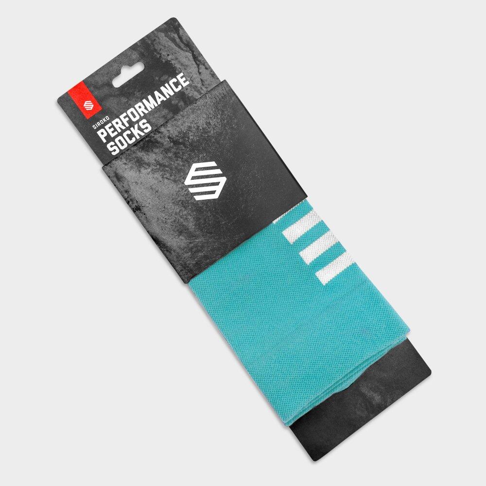 Herren und Damen Radsport Fahrradsocken S1 Cyan Trollstigen Cyan 3/7