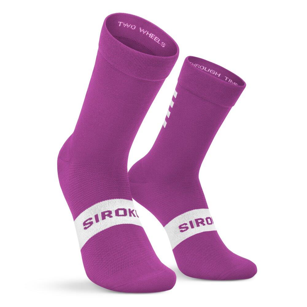 Siroko - Chaussettes Vélo Cyclisme Homme Et Femme S1 Fucsia Barillete Pourpre - Chaussettes - Violet - 42 M/l - Decathlon
