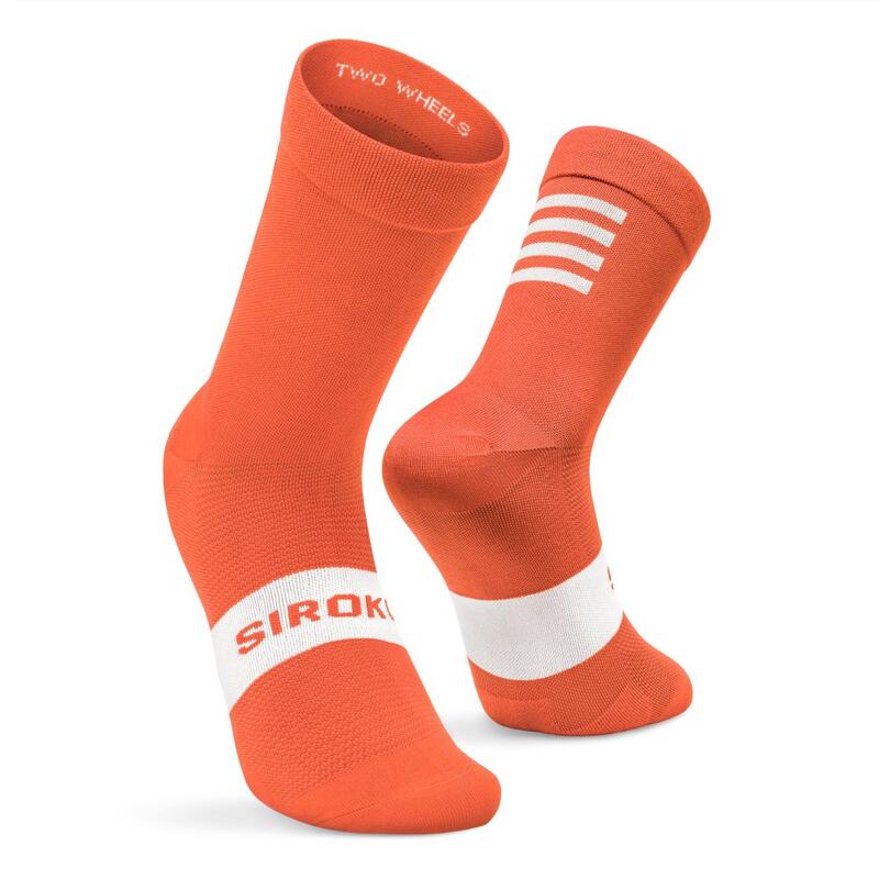 Meias de ciclismo Homem e mulher S1 Orange Flanders Laranja Vivo