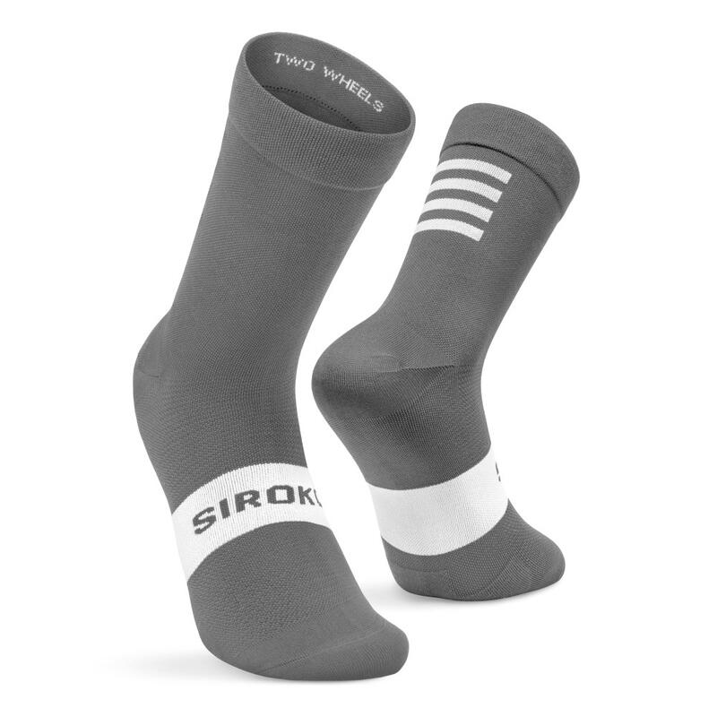 Herren und Damen Radsport Fahrradsocken S1 Gray Saas Silbergrau