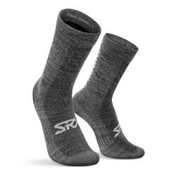 Chaussettes vélo avec laine mérinos Cyclisme Homme et Femme SRX Maloja Gris