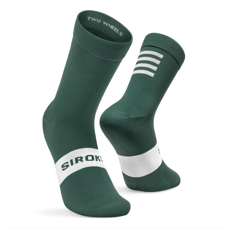 Chaussettes vélo Cyclisme Homme et Femme S1 Green Alpe d'Huez Vert Armée