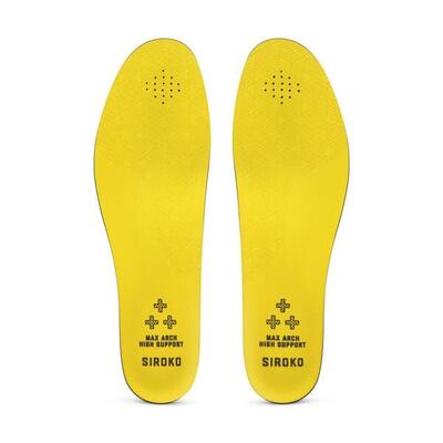 Heren en dames wielrennen inlegzolen voor fietsschoenen grip yellow geel