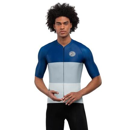 Heren Fietsen wielershirt korte mouw M2 Riedberg Blauw