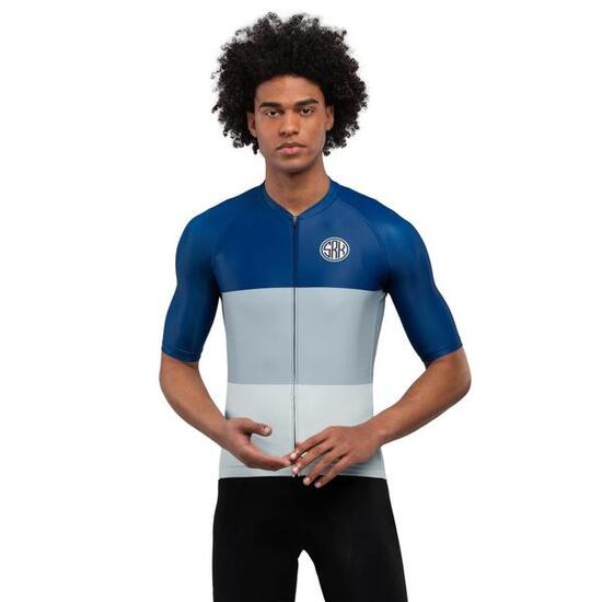 Heren Fietsen wielershirt korte mouw M2 Riedberg Blauw