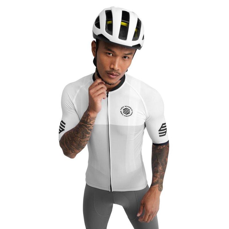 Heren Wielrennen wielershirt korte mouw M2 Granfondo Wit