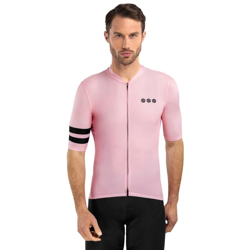 Maillot vélo manches courtes homme Cyclisme M2 Ronda Rose Bonbon