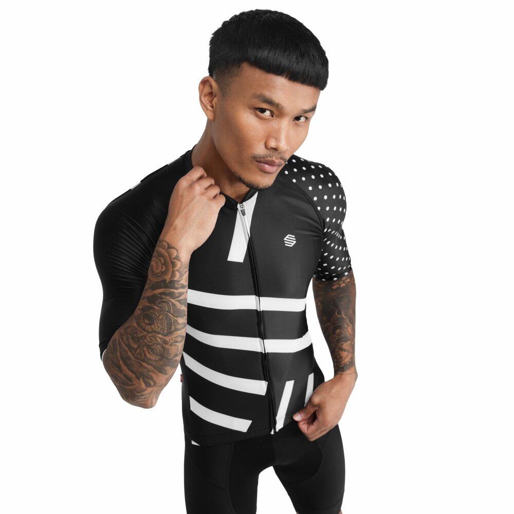 Men Cycling 's short sleeve jersey M2 Finisher Black