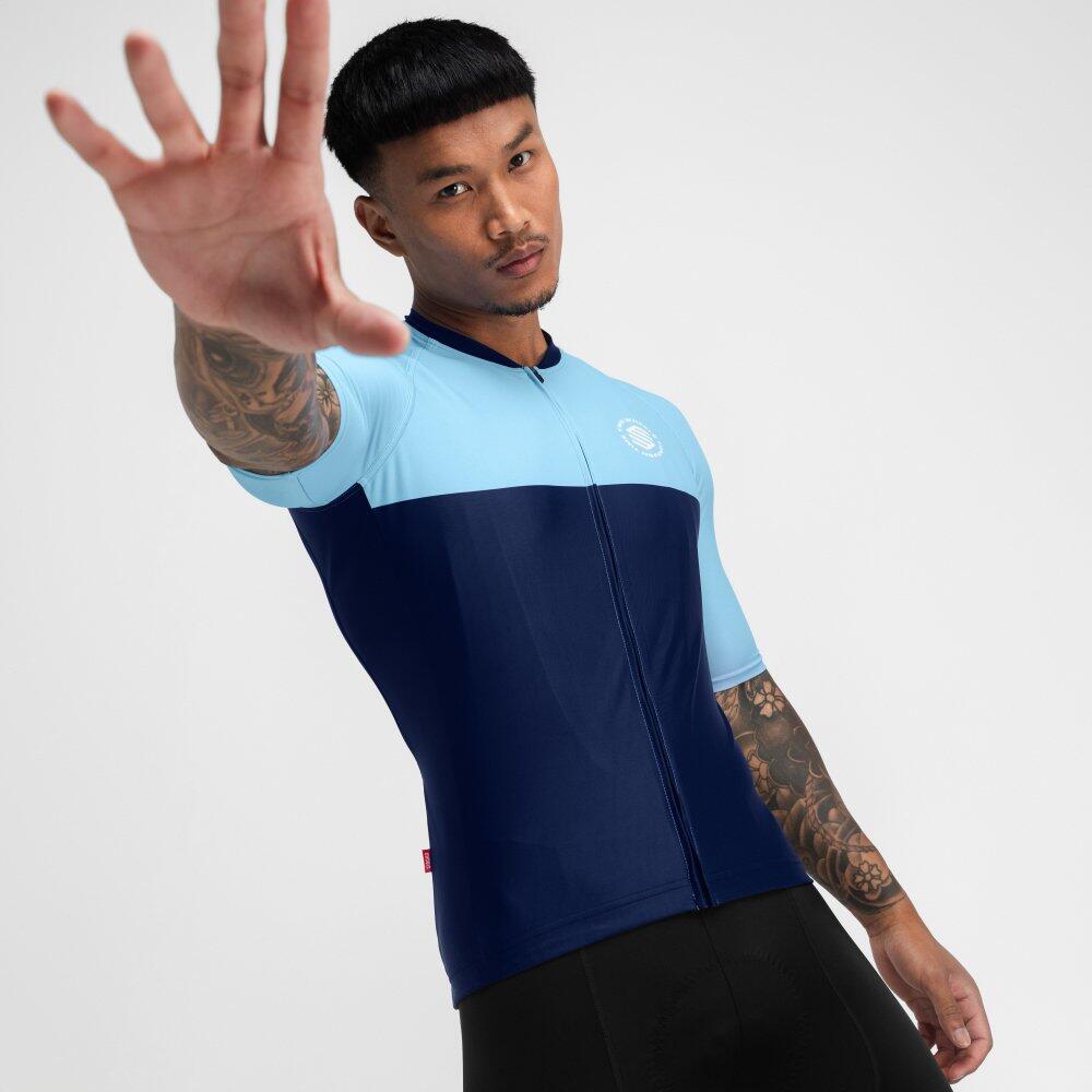 Pánský cyklistický dres s krátkým rukávem M2 Teide Námořní Modř 2/7