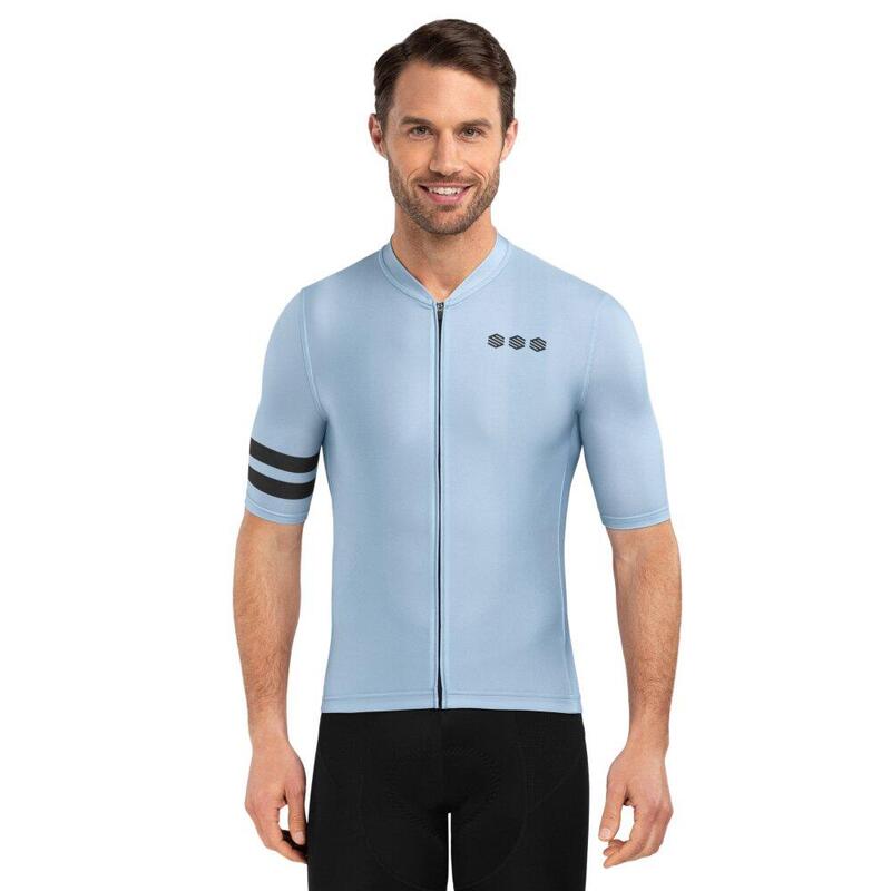 Maillot vélo manches courtes homme Cyclisme M2 Faro Bleu Pâle